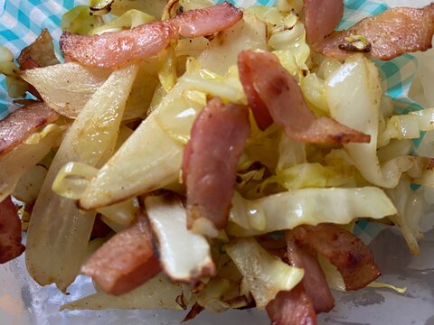 千切りアレンジ!キャベツのカレー炒め